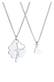 Kette Herz Kleeblatt Mutter Kind Set (2 tlg) 925 Silber Silber