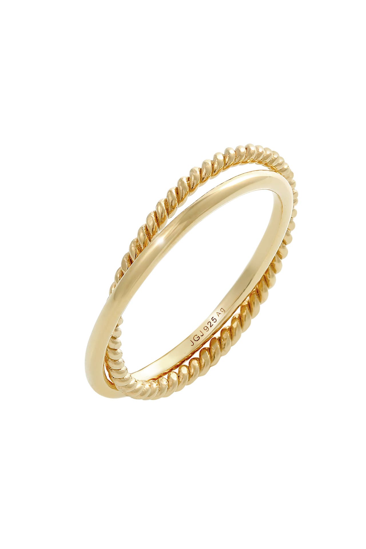 ELLI Ring Wickelring Klassik Fein Gedreht Schmuck Geschenk 925 Silber Gold, Bild 1