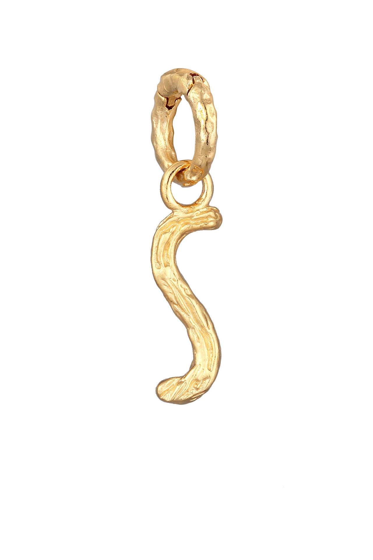ELLI Anhänger Buchstabe S Organic Look 925 Silber vergoldet, Bild 1