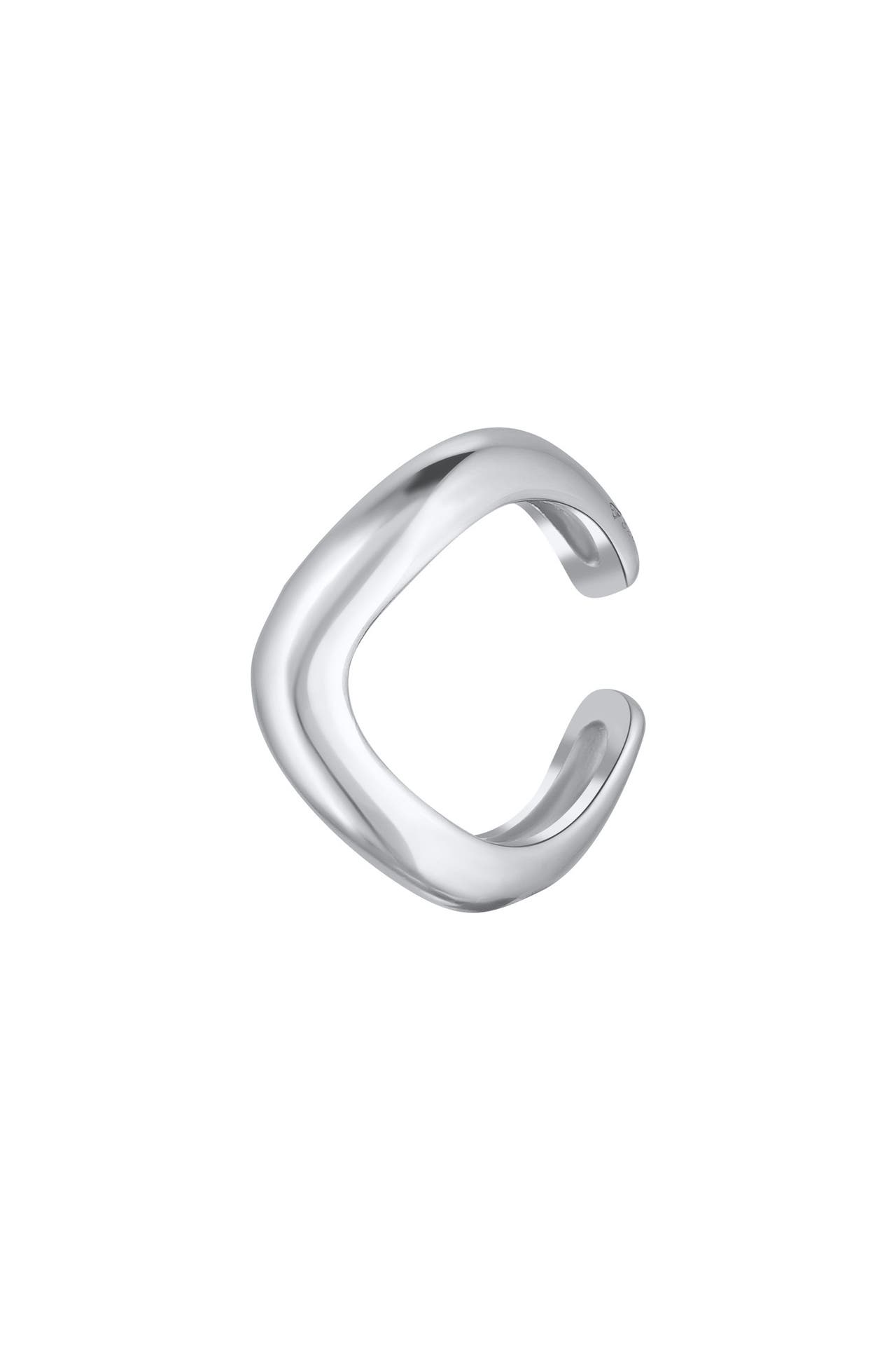 ELLI Ohrringe Earcuff Single Ohrklemme Wellen Design 925 Silber Silber, Bild 1