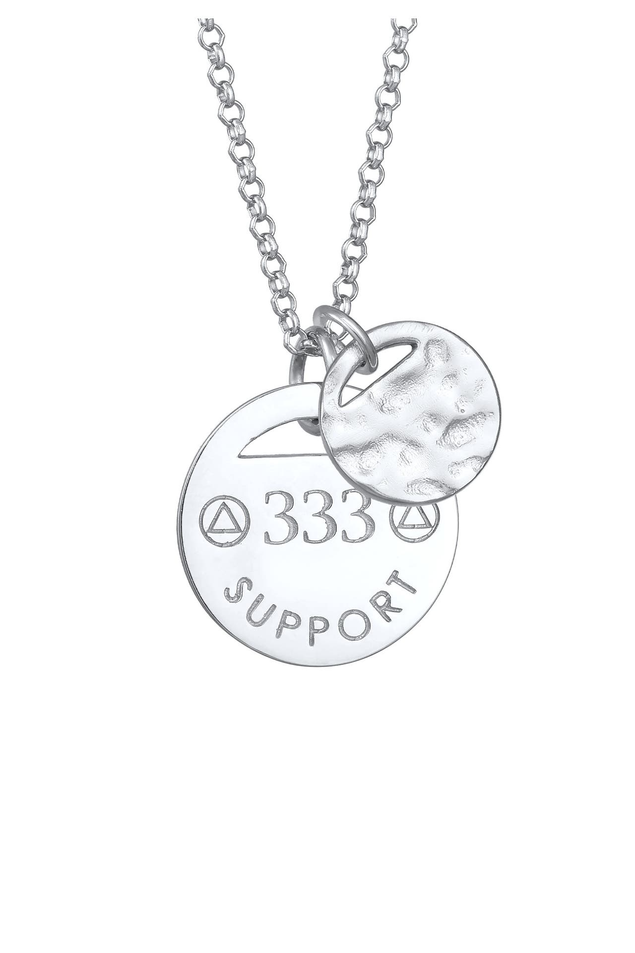 ELLI Kette Plättchen Organic - 333 Support 925 Silber Silber, Bild 1