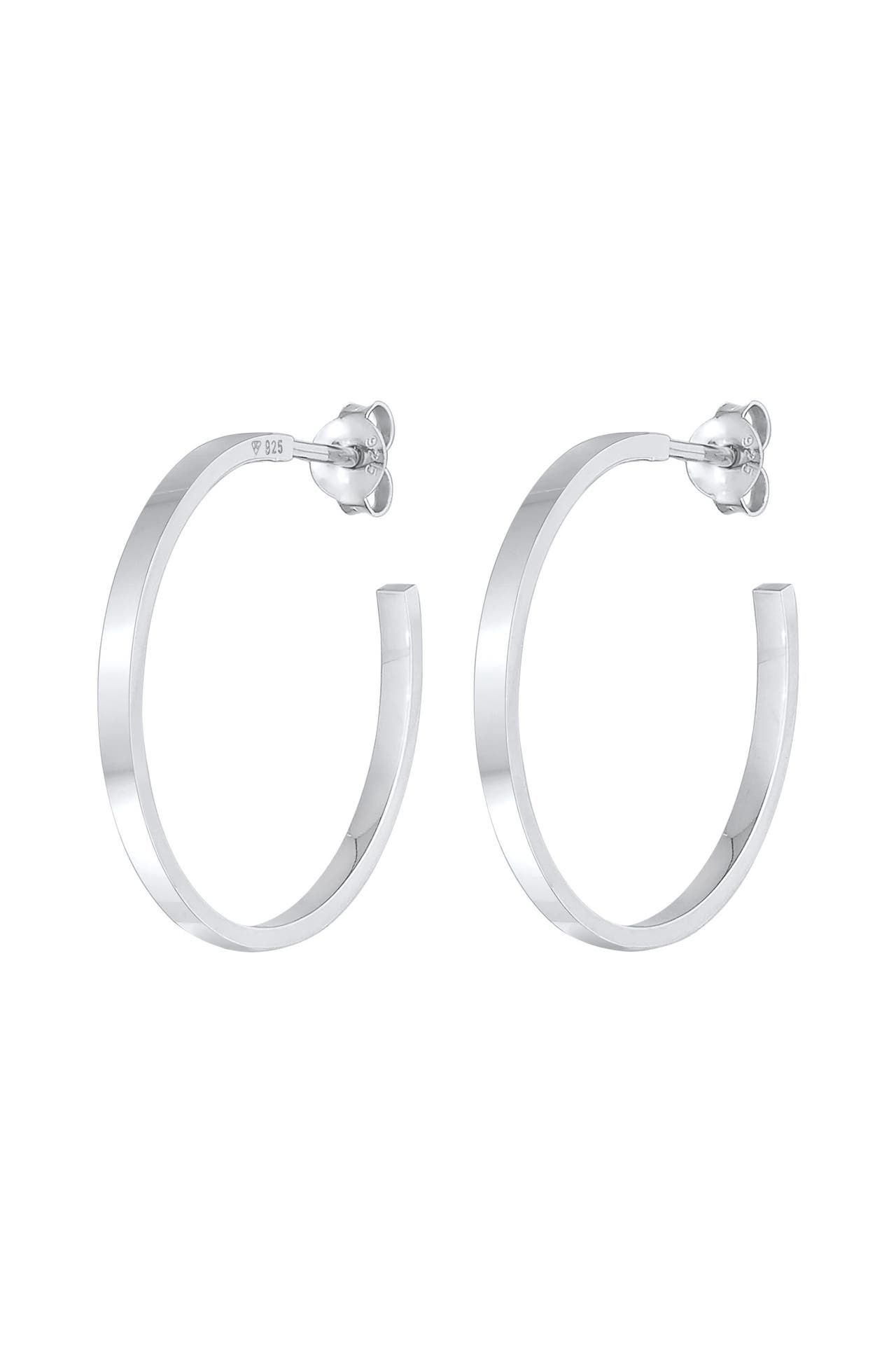 ELLI Ohrringe Creolen Stecker Basic Schlicht 925 Silber Silber, Bild 1