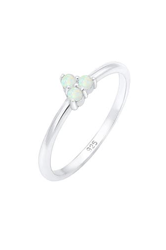 ELLI Ring Opal Kreis Trio Trend 925er Silber Silber