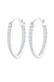 Ohrringe Creolen Oval Zirkonia Weiß 925 Sterling Silber Silber