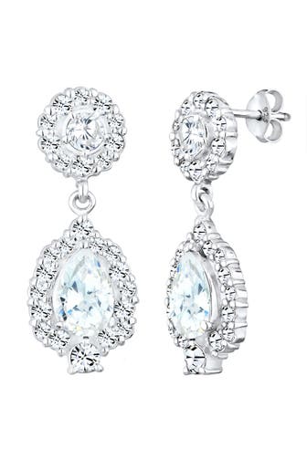 ELLI PREMIUM Ohrringe Ohrhänger Kristalle Zirkonia 925 Silber Weiß