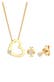 Schmuckset Kette Herz Diamant (0.075 ct.) Brillant Ohrstecker 925 Sterling Silber Gold