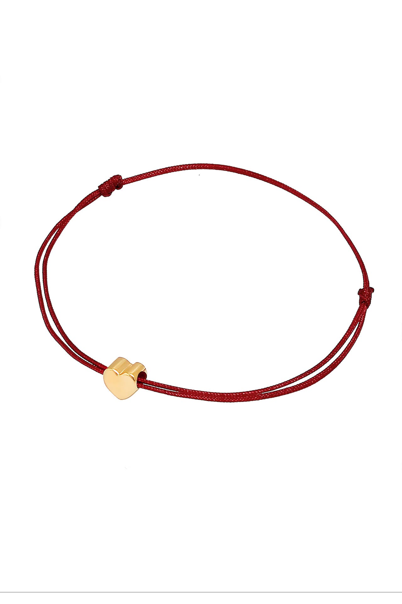 ELLI Armband Herz Liebe Textil Romantik 925 Silber Gold, Bild 1