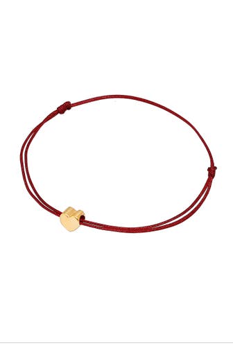 ELLI Armband Herz Liebe Textil Romantik 925 Silber Gold