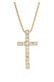 Kette Kreuz Kristalle Religion 925 Silber Gold