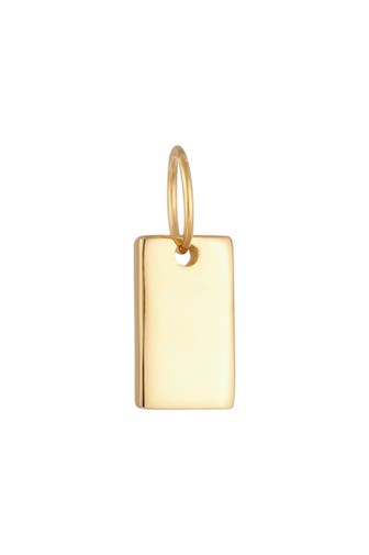 ELLI PREMIUM Anhänger Gravurplatte Rechteck 585 Gelbgold