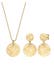 Schmuckset Kette Ohrhänger Plättchen Vintage Coin 925 Silber Gold