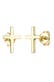 Ohrringe Stecker Kreuz Taufe Kommunion Basic 375 Gelbgold Gold