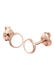 Ohrringe Kreis Geo Rund Basic Emaille 925 Silber Rosegold
