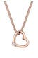 Kette Herz Diamant Weiß Brillantschliff (0.015 ct) 925 Sterling Silber Rosegold