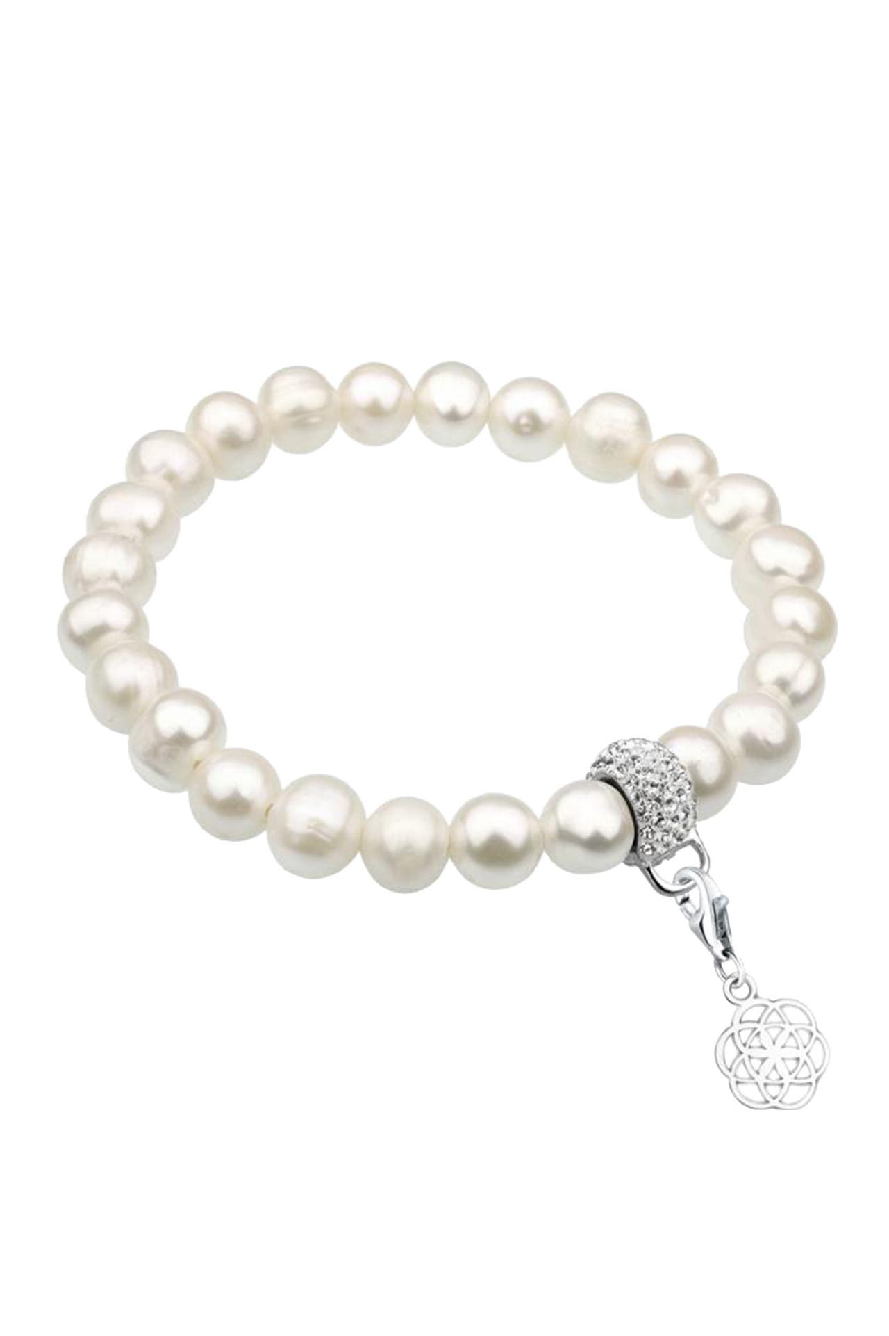NENALINA Armband Lebensblume Perle  Kristalle 925 Silber Silber, Bild 1