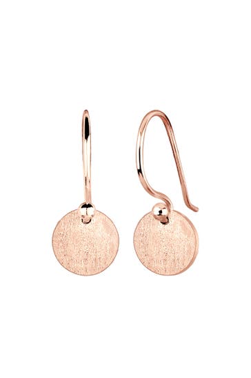 ELLI Ohrringe Ohrhänge Plättchen Kreis Matt Schmuck Geschenk 925 Silber Rosegold