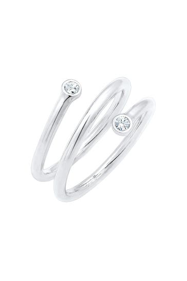 ELLI Ring Wickelring Geo Kristalle 925 Sterling Silber Silber