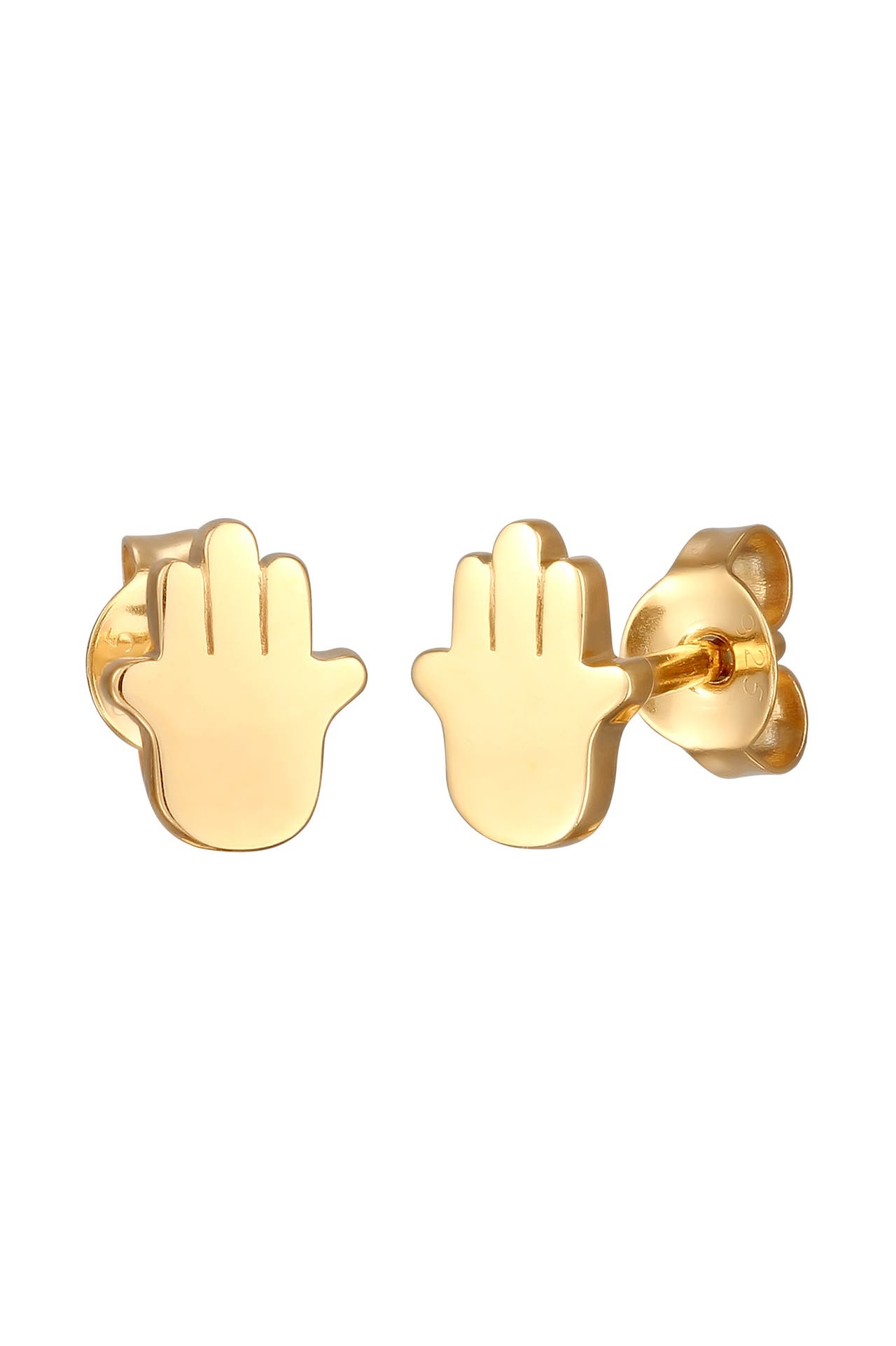 ELLI Ohrringe Hamsa Hand Ohrstecker 925 Silber Gold, Bild 1