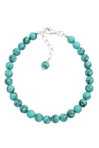 ELLI Armband Türkis Edelstein Kugeln Howlith 925 Silber Türkis