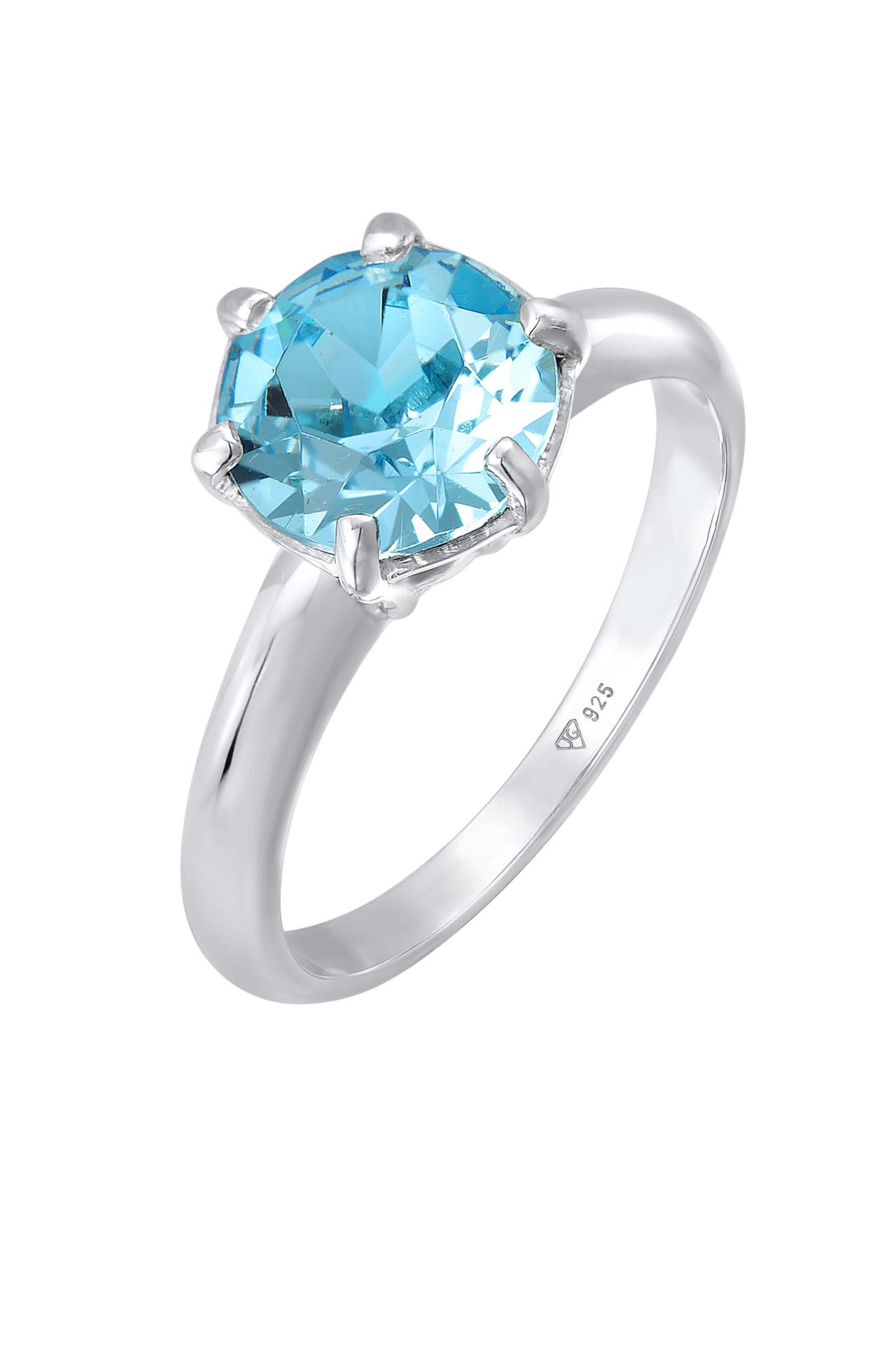 ELLI Ring Solitär 925 Sterling Silber, mit Kristallen von Swarovski® Blau, Bild 1