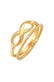 Ring Infinity Bandring Gedreht Stapelring Set 925 Silber Gold