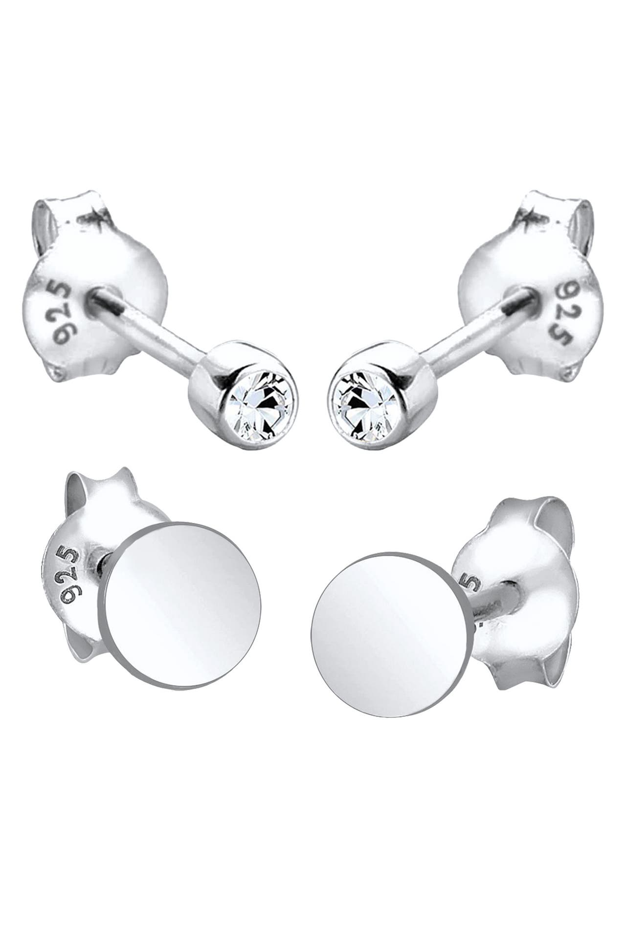 ELLI Ohrringe Ohrstecker Set mit Kristallen von Swarovski® 925 Silber Silber, Bild 1