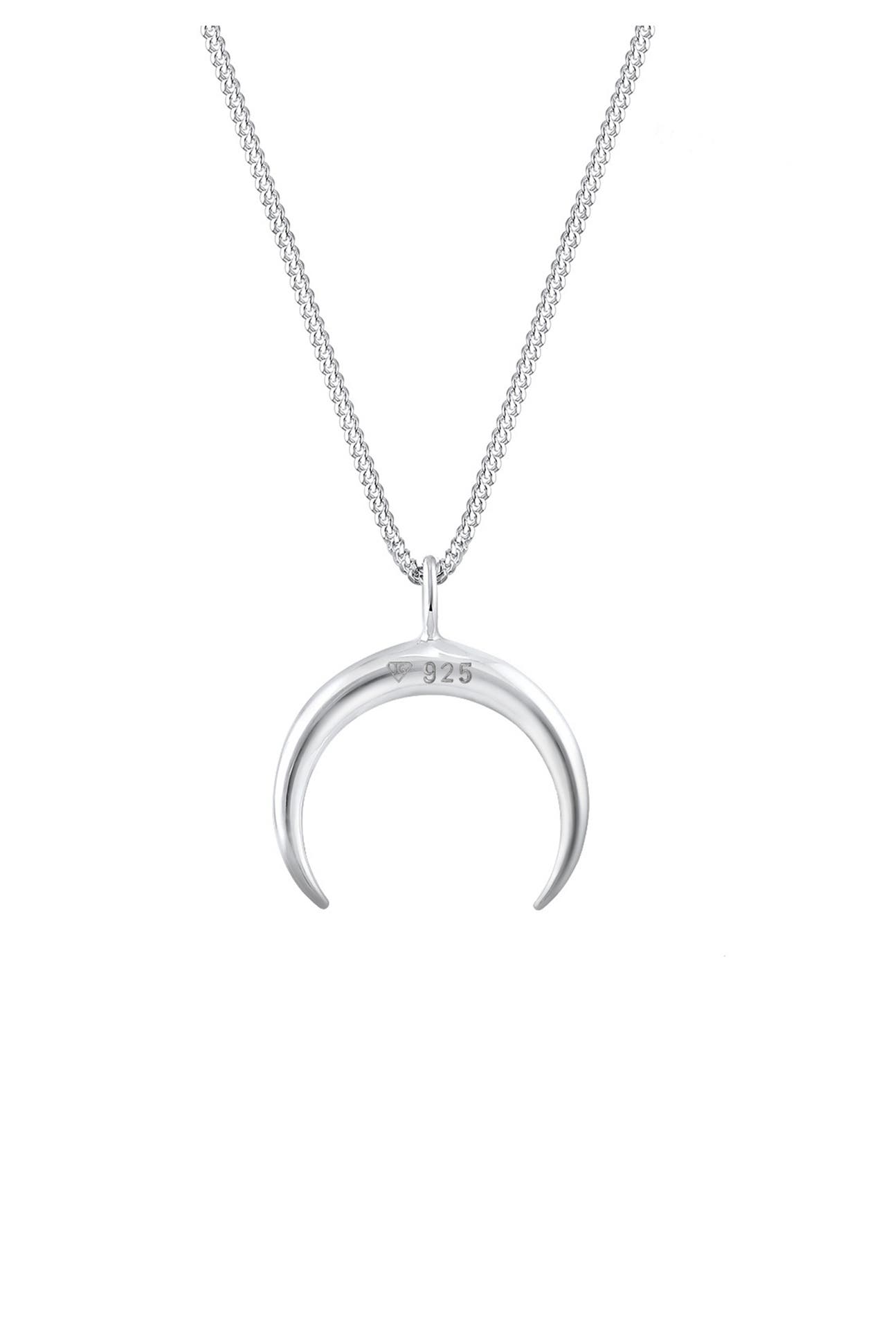 ELLI Kette Kette Anhänger Halbmond Fein 925 Silber Silber, Bild 1
