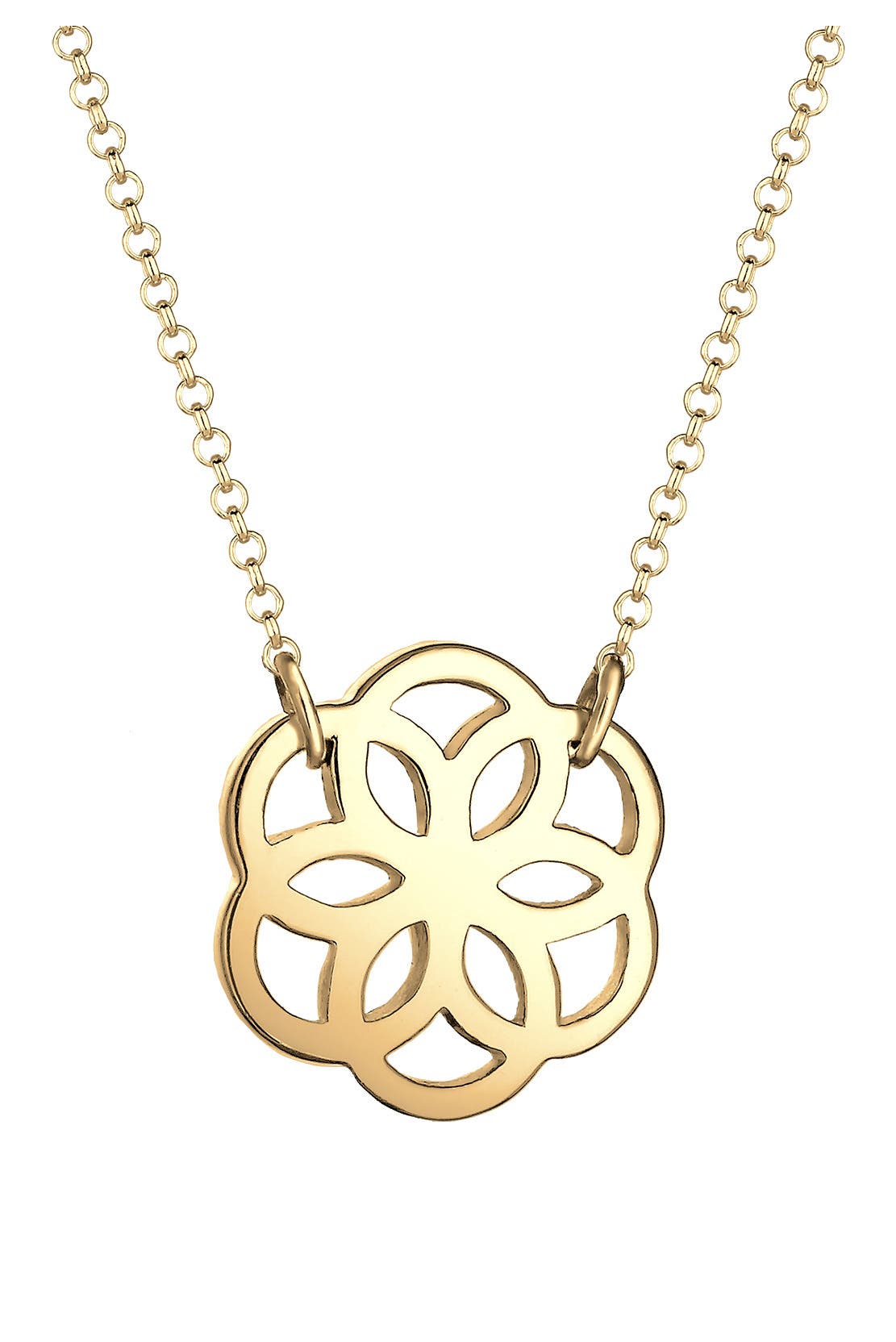 ELLI Kette Blume Floral Blüte 925 Silber Gold, Bild 1