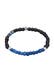 Armband Glas Beads 925 Silber Dunkelblau