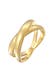 Ring X Wickelring Kreuz 925 Silber Gold