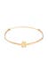 Armband Pfote Textilarmband 925 Sterling Silber Beige