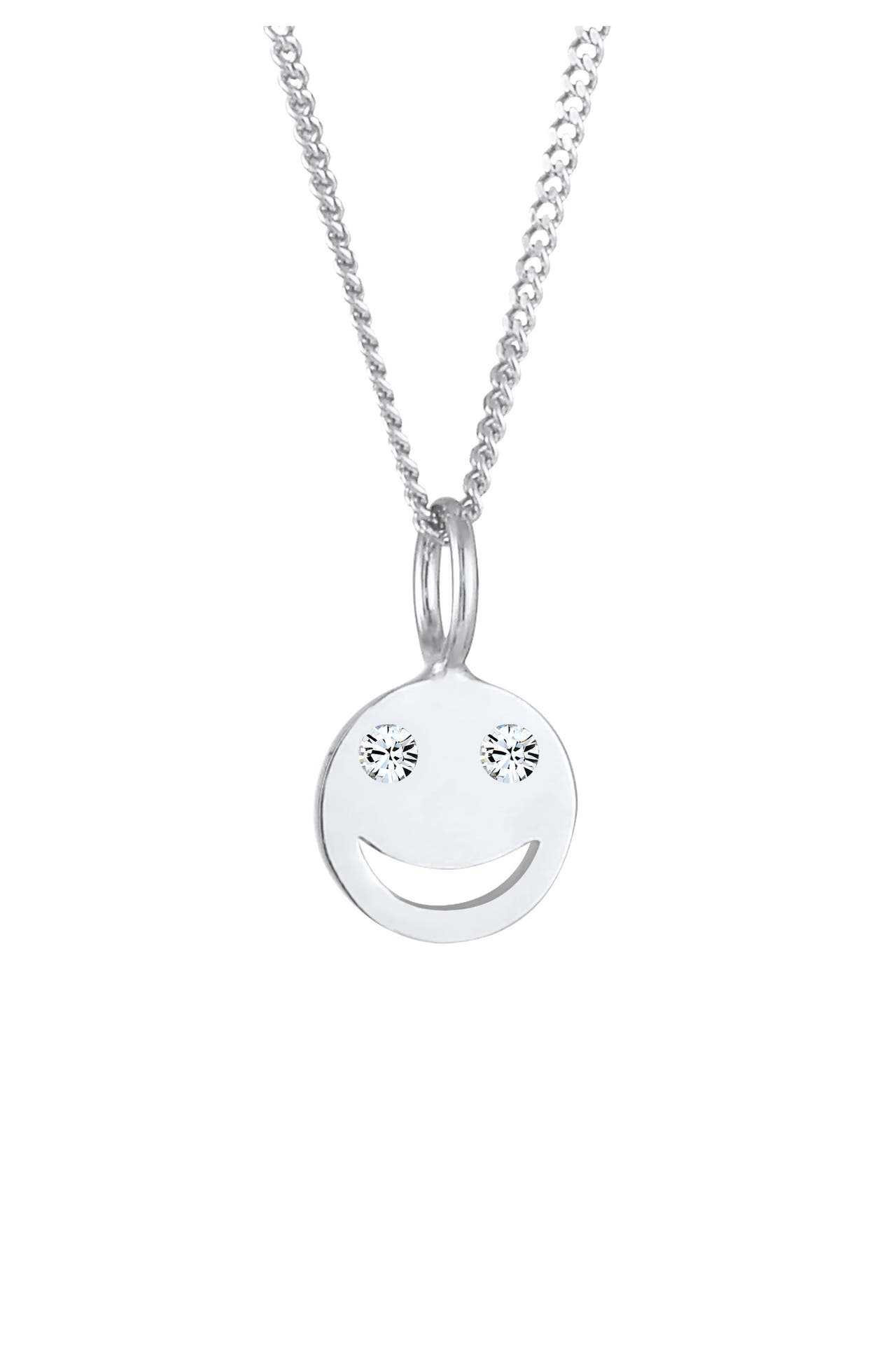 ELLI Kette mit Smiling Face 925 Silber, mit Kristallen von Swarovski® Silber, Bild 1