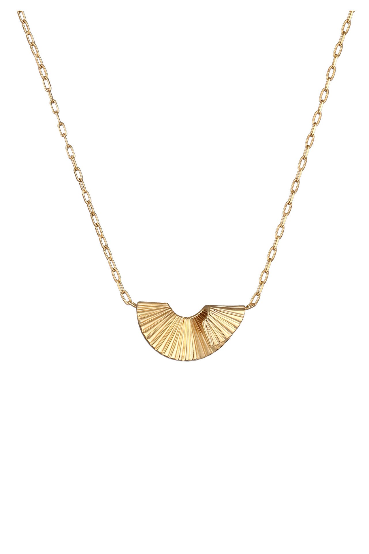 ELLI PREMIUM Kette Anhänger Organische Form Trend 925 Sterling Silber Gold, Bild 1