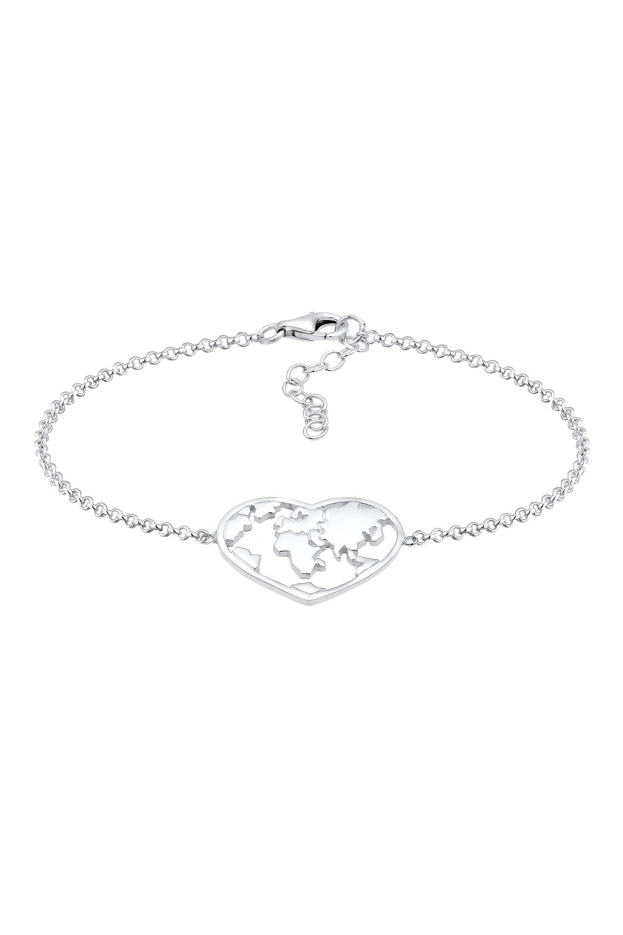 ELLI Armband Globus Herz 925 Sterling Silber Silber, Bild 1