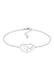 Armband Globus Herz 925 Sterling Silber Silber