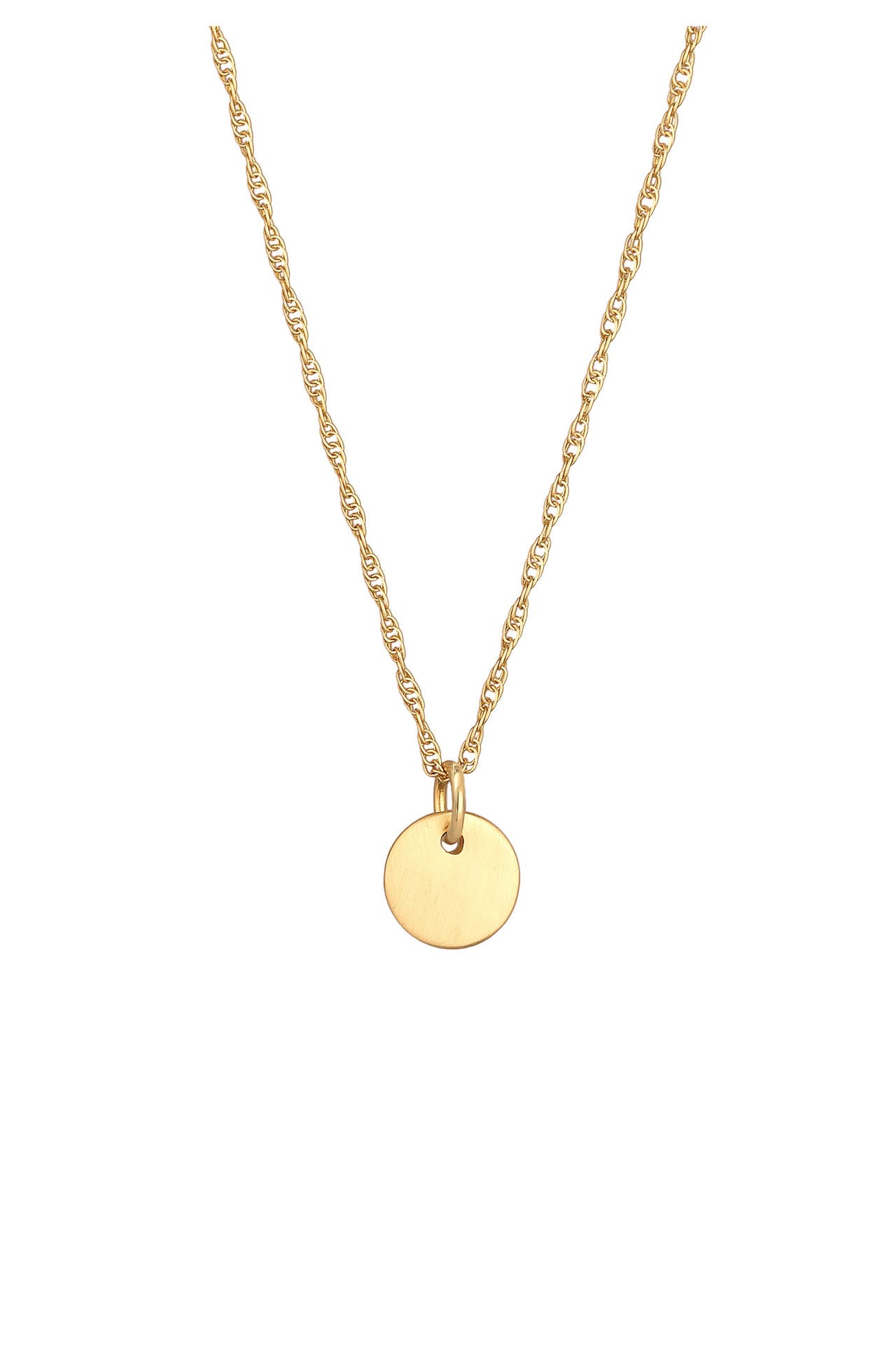 ELLI Kette Plättchen Rund Gedrehte Kette 925 Silber Gold, Bild 1