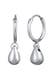 Ohrringe Creole Tropfen Anhänger 925 Sterling Silber Silber