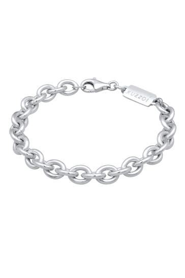 KUZZOI Armband Herren Rundanker Massiv 925 Silber Silber