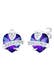 Ohrringe Herz Liebe Kristalle Cute 925 Silber Violett