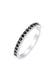 Ring Memoire Bandring Schwarz 925 Silber, mit Kristallen von Swarovski® Silber