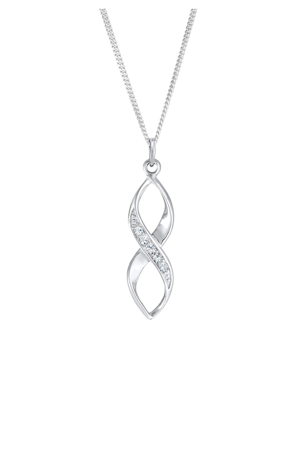 ELLI Kette Infinity Verziert 925 Silber, mit Kristallen von Swarovski® Silber, Bild 1