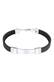 Armband Herren Leder Schild Platte Elegant 925er Silber Silber