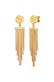 Ohrringe Stecker Plättchen Ketten Look Stylisch 925 Silber Gold