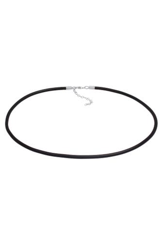 NENALINA Kette Kautschuk-Kette Basic Kombinierbar 925 Silber Silber