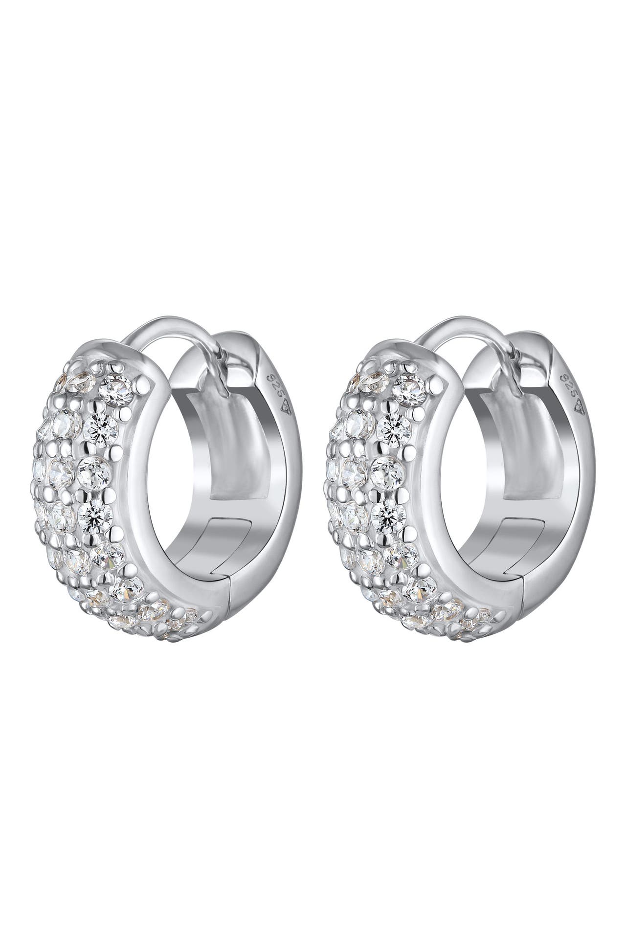 KUZZOI Ohrringe Creolen Zirkonia Funkelnd Elegant 925 Silber, Bild 1
