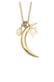 Kette Halbmond Stern Mondstein Weiß 925 Sterling Silber vergoldet Gold
