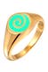 Ring Siegelring Spiral 925 Sterling Silber vergoldet Gold