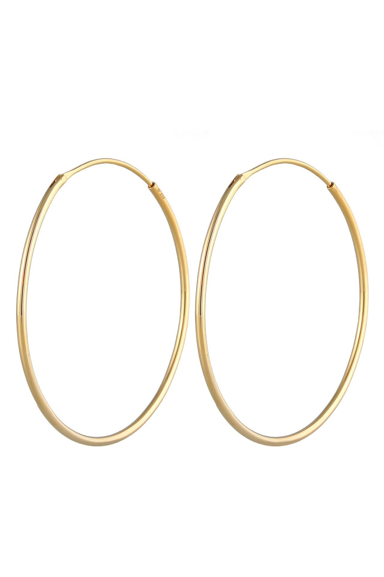 ELLI Ohrringe Creolen Rund Basic Klassisch 925 Silber Gold, Bild 1