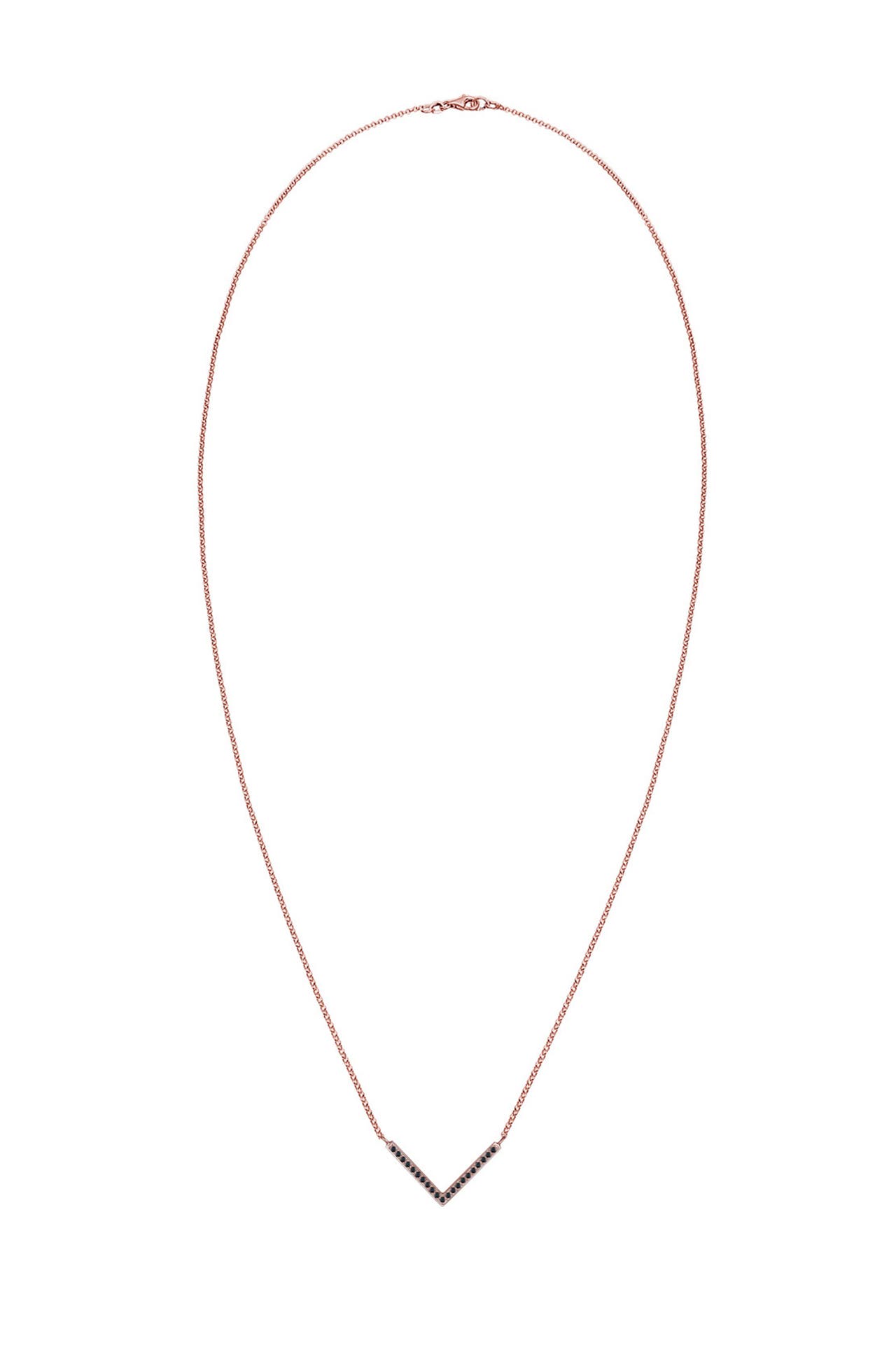 ELLI Kette V-Kette Kristalle 925 Silber Schwarz, Bild 1