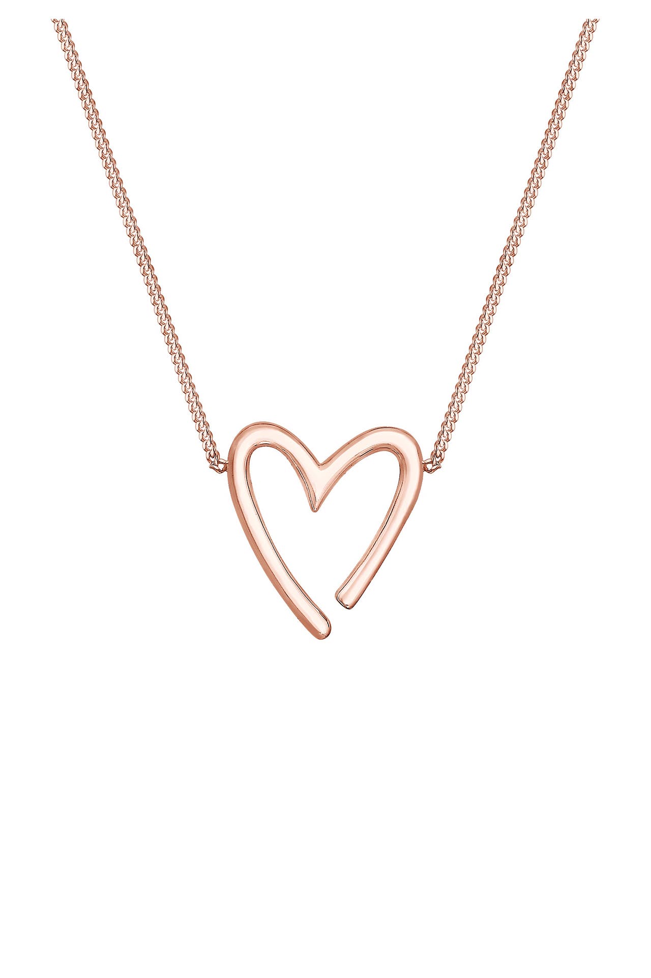 ELLI Kette Anhänger Herz 925 Sterling Silber Rosegold, Bild 1